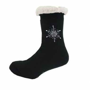 Dames anti slip huis antislip sokken /slof antislip sokken zwart maat