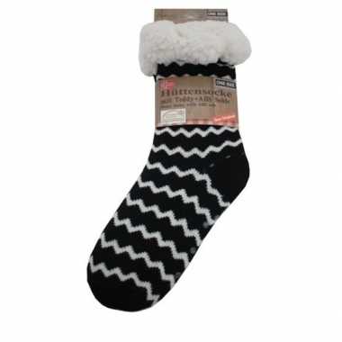 Dames anti slip huis antislip sokken /slof antislip sokken zwart/wit