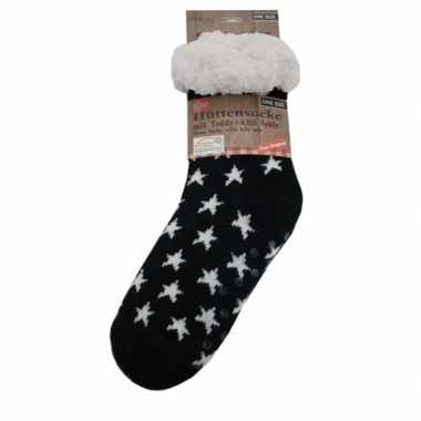 Dames anti slip huis antislip sokken /slof antislip sokken zwart/wit