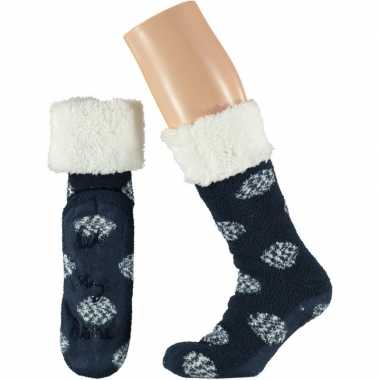 Navy meisjes huis antislip sokken /slof antislip sokken anti slip sta