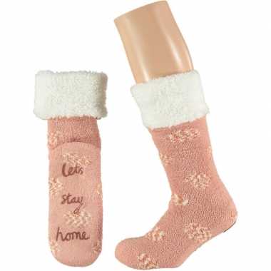 Roze meisjes huis antislip sokken /slof antislip sokken anti slip sta