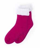 Gevoerde anti slip huis antislip sokken roze 10093968